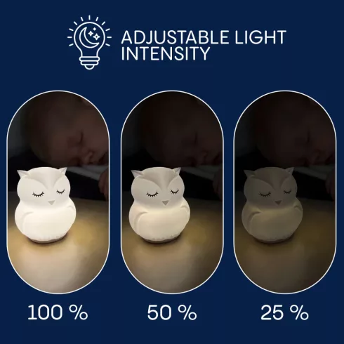 Zopa Szilikon LED lámpa M-es - Owl