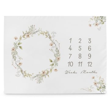   Ceba Baby Milestone mérföldkő alátét fotózáshoz 92x72 cm - Basic Summer Flowers