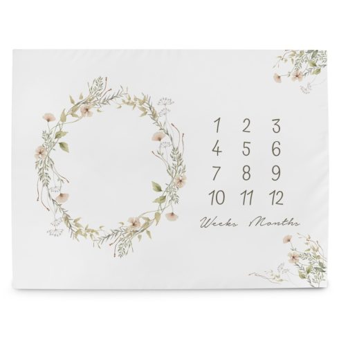 Ceba Baby Milestone mérföldkő alátét fotózáshoz 92x72 cm - Basic Summer Flowers