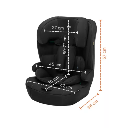 Zopa Alfa i-Size Isofix
gyerekülés 76-150cm - Black