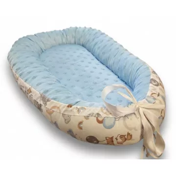 Scamp Minky-vászon babafészek - Air Ballon Blue