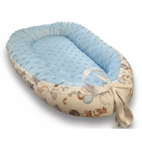 Scamp Minky-vászon babafészek - Air Ballon Blue
