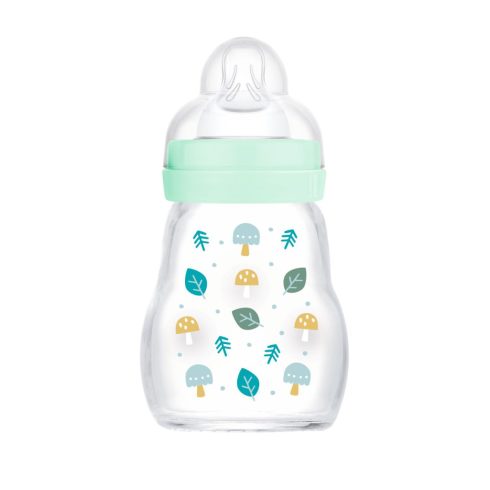 Mam  Feel Good 170ml Premium üvegből készült cumisüveg Lassú átfolyás 0+hó - pasztell kék