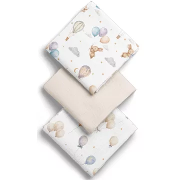 Bocioland Extra puha textil pelenka 3 db  - bézs