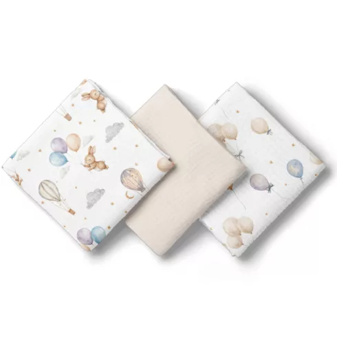 Bocioland Extra puha textil pelenka 3 db  - bézs