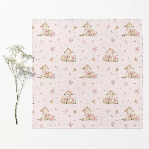 Bocioland Extra puha textil pelenka  3 db  - rózsaszín