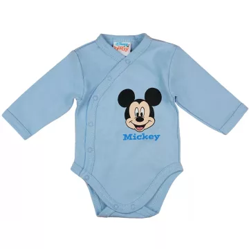 Disney Mickey elöl patentos hosszú ujjú body kék (44) 