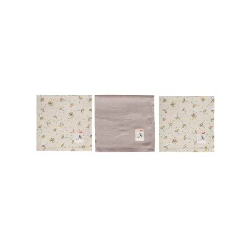 Bébé-Jou 3 db muszlin arctörlő kendő - Wish Grey