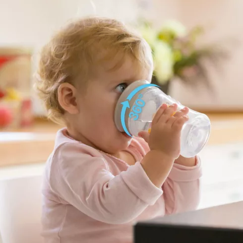 NUK MAGIC CUP varázslatos pohár 230ml - kék oroszlán  