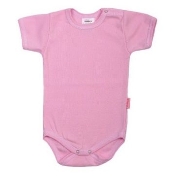 Rövid ujjú body vállon patentos 68 - rózsaszín
