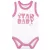 Scamp Ujjatlan baba kombidresz (80) - Star Baby pink