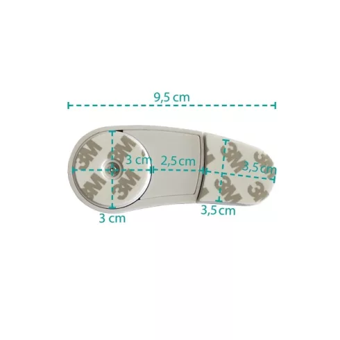 Zopa szekrényzár 2db - White/Grey