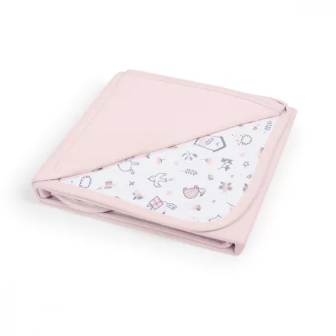 Ceba Baby pamut babapléd 90X100 cm - Candy pink + Bird World