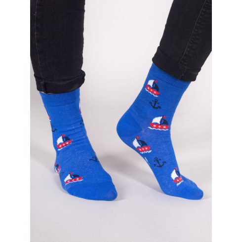 Yo! Baby pamut zokni (23-26) - kék/hajós