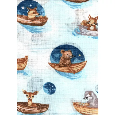 Mintás textil pelenka 3db-os - állatok a csónakba/színes dínók/explore
