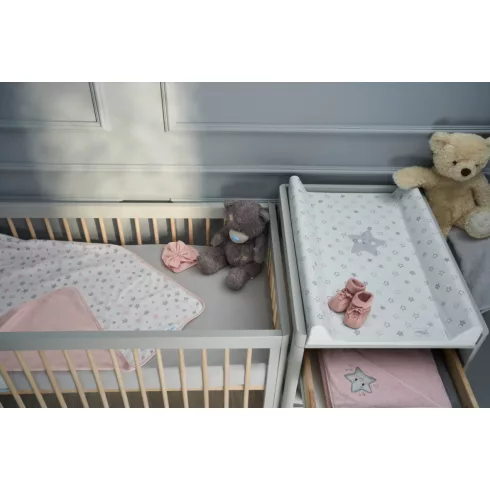 Ceba Baby pamut babapléd 90X100 cm - Candy pink + Pink Stars