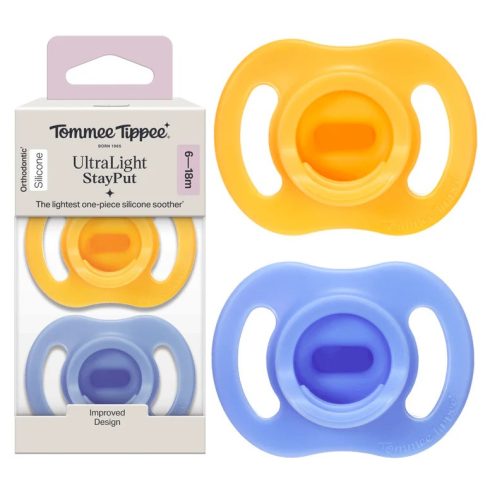 Tommee Tippee Ultralight nyugtató cumi 6-18 hó 2 db - sárga,kék