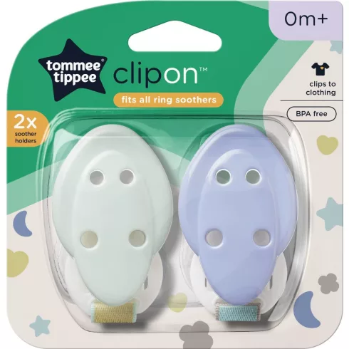 Tommee Tippee Clip-on cumitartó szalag 2db - zöld/kék