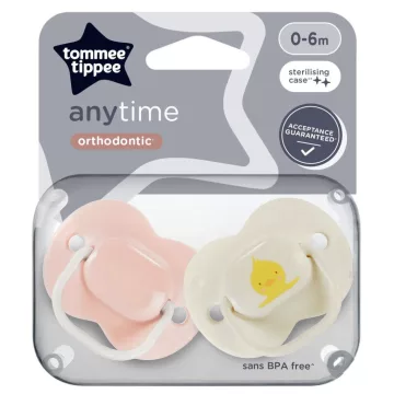 Tommee Tippee Anytime nyugtatócumi  0-6 hó 2 db  - kacsa