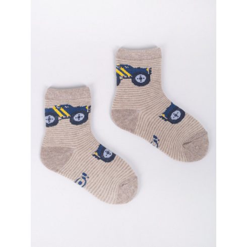 Yo! Pamut zokni (17-19) - kék autó 