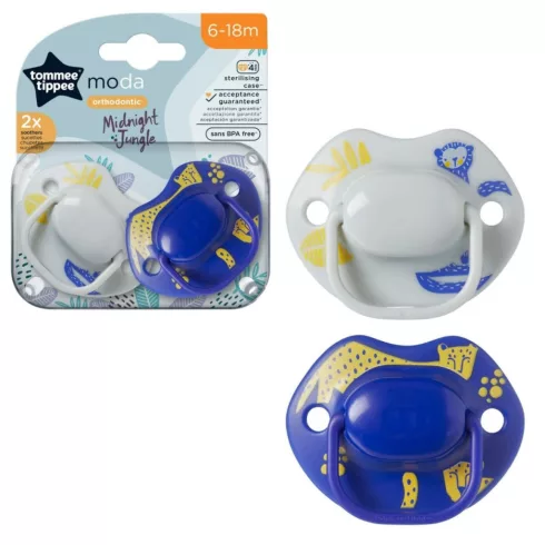 Tommee Tippee Moda játszócumi 2db 6-18hó - szürke/kék