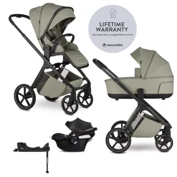   EASYWALKER Zoey 4in1 multifunkciós babakocsi Sage Green + CBX By CYBEX Aton B2 i-Size + bázis