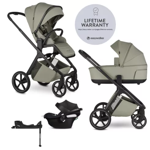 EASYWALKER Zoey 4in1 multifunkciós babakocsi Sage Green + CBX By CYBEX Aton B2 i-Size + bázis