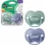 Tommee Tippee Anytime 2 db-os játszócumi 18-36 m - lila/zöld