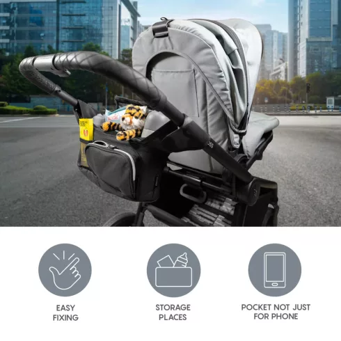 Zopa Deluxe rendező táska babakocsira - Black