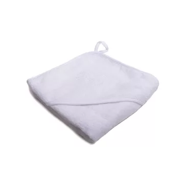   Vaganza hímzett fürdőlepedő, fürdetőkesztyűvel 80*80 cm - fehér bari