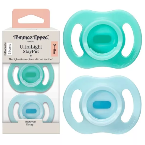 Tommee Tippee Ultralight nyugtató cumi 0-6 hó 2 db -  kék,türkiz 