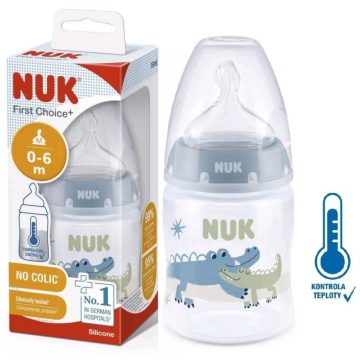   NUK First Choice Temperature Control cumisüveg 150 ml - Kék krokodilos