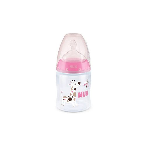 NUK First Choice Temperature Control cumisüveg 150 ml - Rózsaszín zsiráf