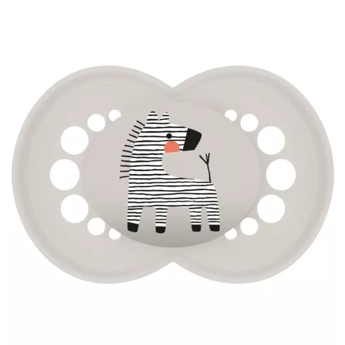 MAM Original 16+ szilikon nyugtató cumi - szürke zebra