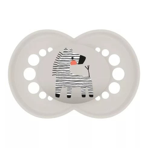 MAM Original 16+ szilikon nyugtató cumi - szürke zebra