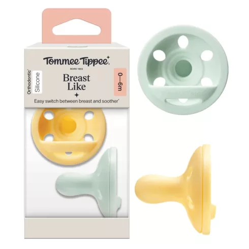 Tommee Tippee breastlike 2 db anyamell formájú nyugtató cumi 0-6 hó 