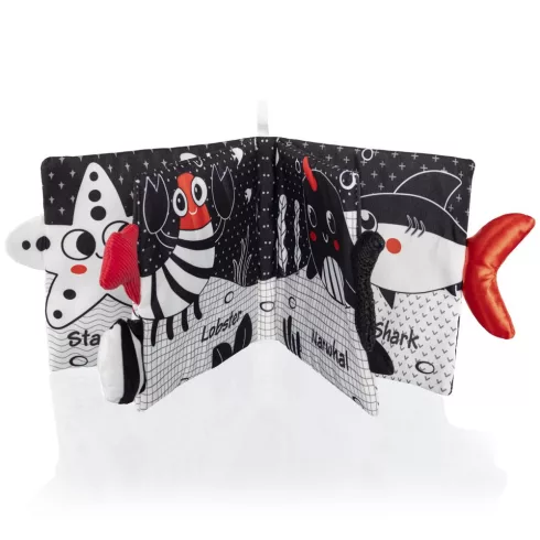 Zopa Kontrasztos fejlesztő plüsskönyv - Crab