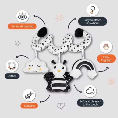 Zopa Kontrasztos fejlesztő játékspirál - Bee