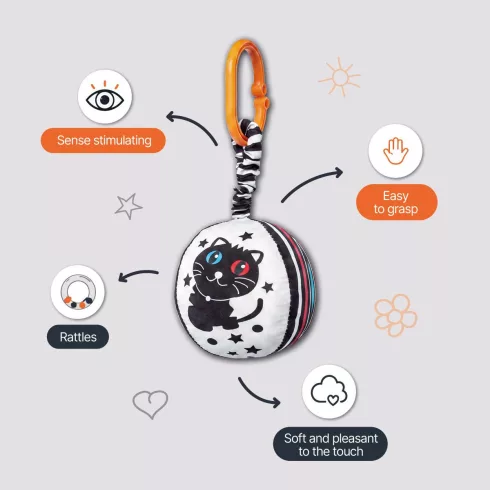 Zopa Kontrasztos fejlesztő labda - Panda 