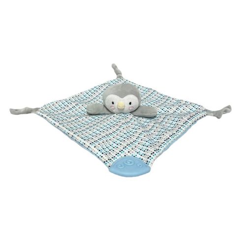 Tulilo puha plüss csörgő,rágóka,alvókendő - pingvin 