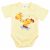 Rövid ujjú baba body - sárga zsiráf (56)