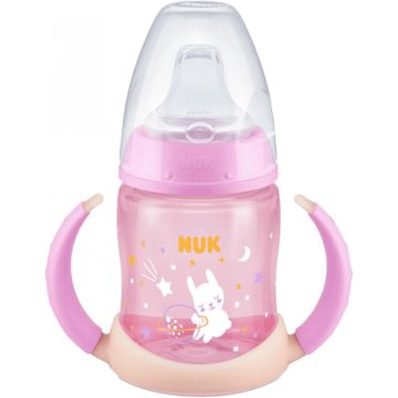   NUK 150ml First Choice Night tanulópohár 6+ rózsaszín nyuszi