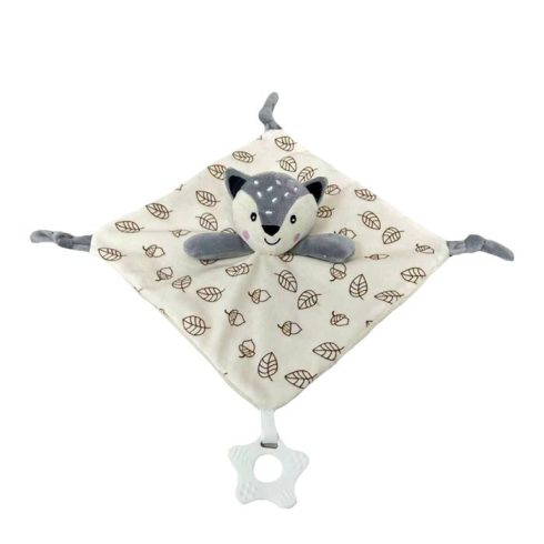 Tulilo puha plüss csörgő,rágóka,alvókendő - róka 