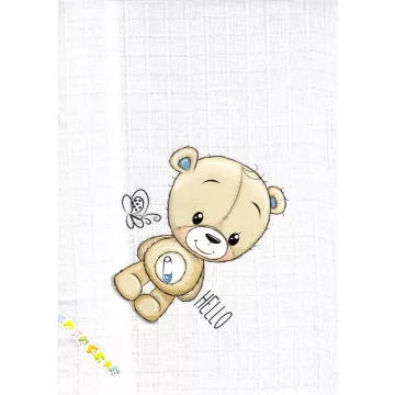 Babastar mintás textil pelenka 1db-os - Maci + pillangó 