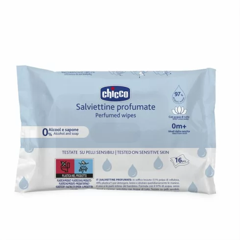 Chicco Törlőkendő illatos lótuszvizes 16 db érzékeny bőrre 0h+