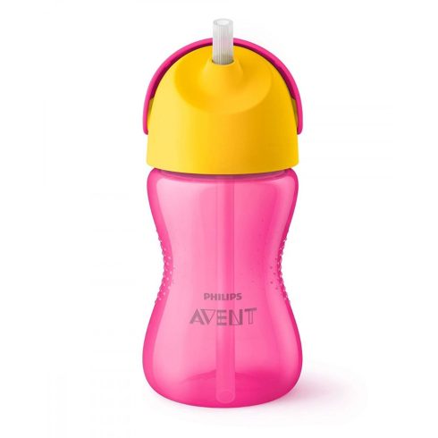 Philips Avent 12+ Bendy Szívószálas itató pohár 300ml - pink