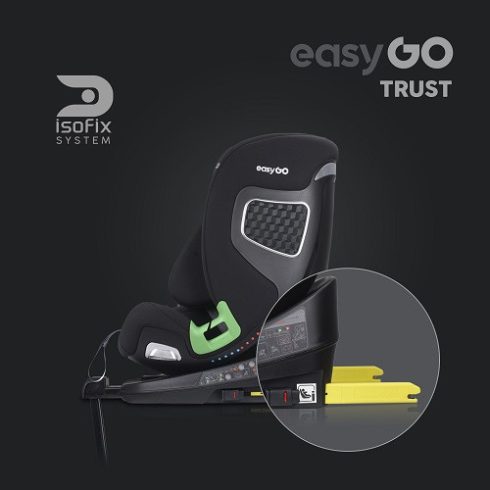 EasyGo Trust i-Size Isofix gyermekülés (40-150 cm) - Iron 