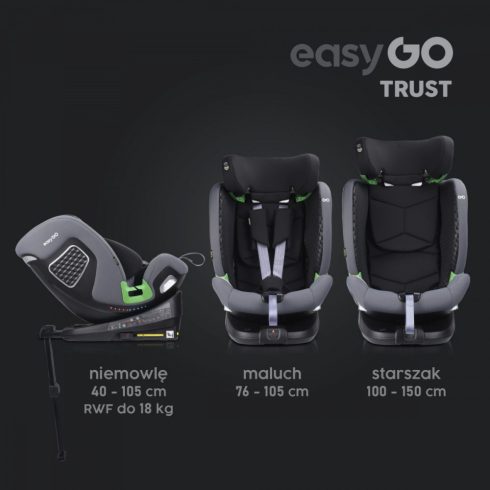EasyGo Trust i-Size Isofix gyermekülés (40-150 cm) - Pearl