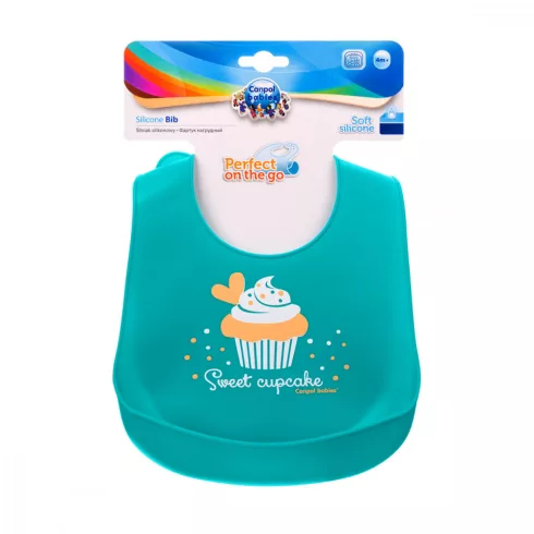 Canpol babies szilikon előke 4+ Cupcake