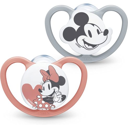 NUK  Space szilikon cumi 2db 6-18 hó - Mickey&Minnie Mouse